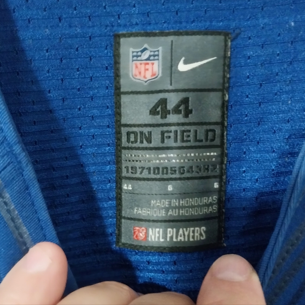 Nike Authentic Elite Ny Giants Odell Beckham Rookie Home Jersey Size 44 - Picture 8 of 12